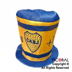 SOMBRERO GALERA FUTBOL ESCUDO BOCA JUNIORS x 5 UNIDADES